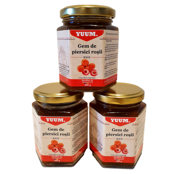 Gem de piersici rosii 200 grame