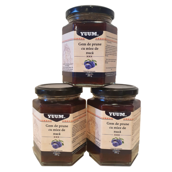 Gem de prune vinete cu miez de nuca 280 grame