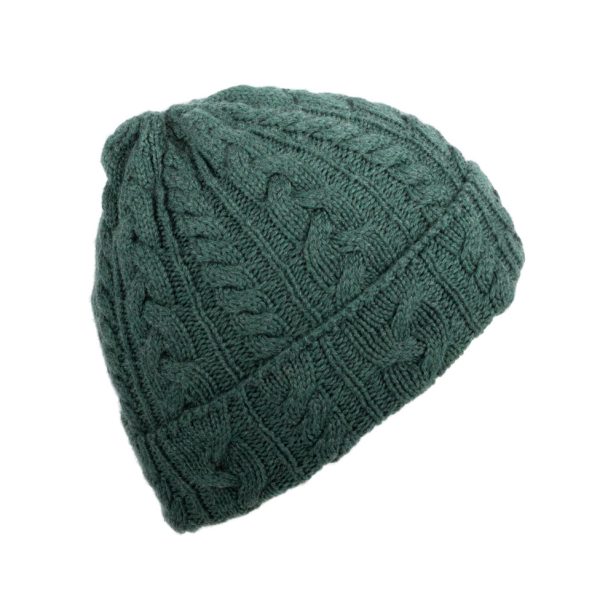 Căciulă lână merinos polar - Verde