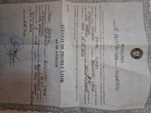 Certificat de producator