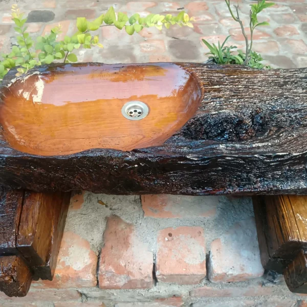 Chiuveta stejar vechi 100ani handmade extrem de rustic dim 75x30cm